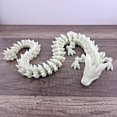 Glow in the Dark Crystal Dragon – 26″ Articulated Flexi Dragon