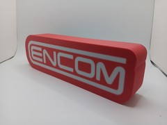 Retro Tron ENCOM logo lightbox sign for vintage style tron collection display