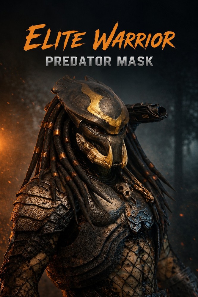 Custom Predator Bio Mask & Accessories Set 1/6 Scale – Elite Warrior
