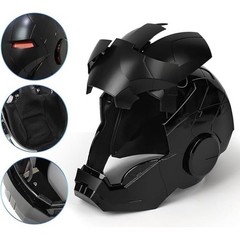 Iron Man MK5 Black 1:1 Helmet Wearable Voice-control Open&Close Cosplay Mask