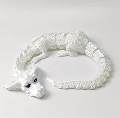 3D Printed Articulated Falkor – ‘The NeverEnding Story’. 8.5″ Long. Collectible.