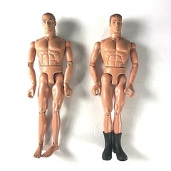 VTG Lot of 2 1996 Hasbro 12″ Caucasian Military Action Figures with 1 Pair Boots