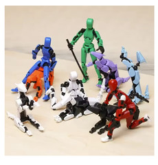 T13 Titan Articulated Robot Figure with Dog Model Toy