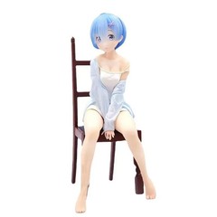 Re:Zero Rem Ram Sitting on Chair Figure Cute PVC Action Figure Collectible