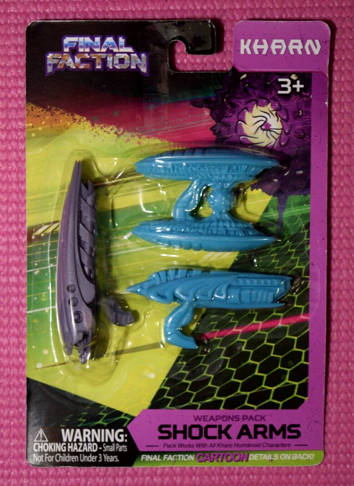 FINAL FACTION – SHOCK ARMS WEAPONS PACK – NEW CARDED – SHIPS FREE!