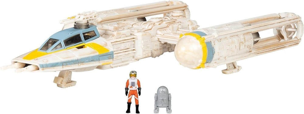 Star Wars Micro Galaxy Squadron Gold Leader Y Wing Vehicle with Figures 5 Inch