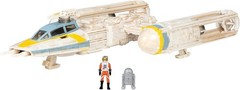 Star Wars Micro Galaxy Squadron Gold Leader Y Wing Vehicle with Figures 5 Inch