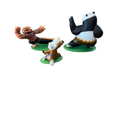 Kung Fu Panda DecoPac Cake Topper Figures Po Tigress Shifu 3 Piece Set DreamWork