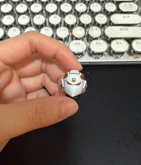 Premium Painted White Figure Helmet Head Sculpt Model For DIY Action Figure Part