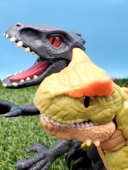(4) Jurassic Park Dinosaurs Lot Of 4 (Used Working Toys)