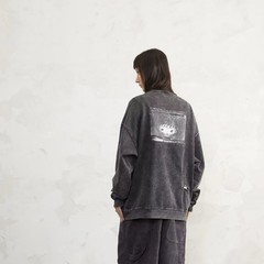 Hirono Living Wild – Cut and paste the sweatshirt washed black Size L