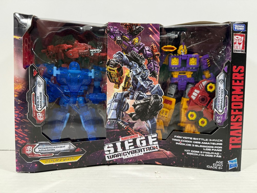 Hasbro Transformers WFC Siege Holo Mirage Impactor & Powerdasher Aragon Figures