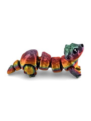 Lot 25 Articulated Ferret Toy Mini Rainbow 3D Printed Fidget Desk Pet – 2.85″