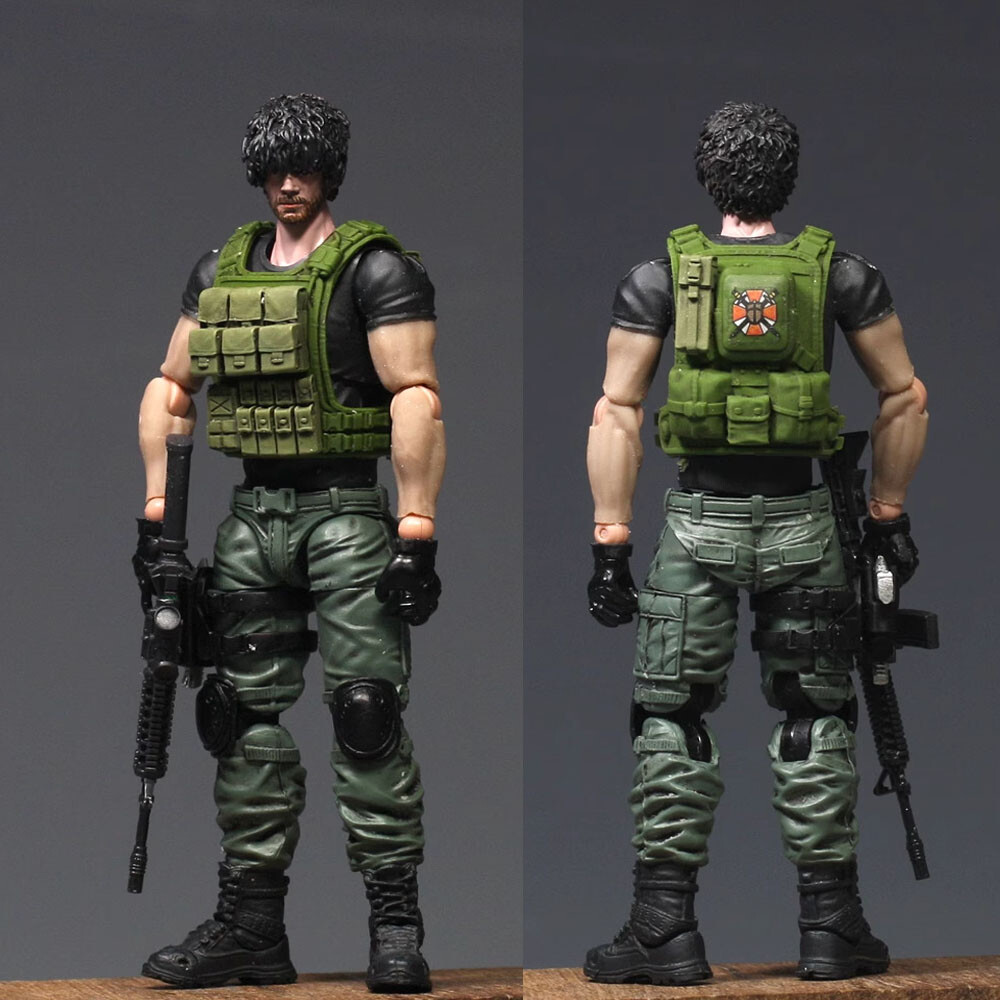 Premium 1/18 3.75″ Carlos Oliveira Action Figure w/ Head Sculpt Weapon