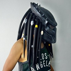 Predator Motorcycle Helmet Dress Up Mask Cosplay Party Costume Props Halloween