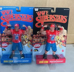 WWE LJN SUPERSTARS RARE OF JOHN CENA IN BLUE CARD – BLACK CARD AND PURPLE CARD