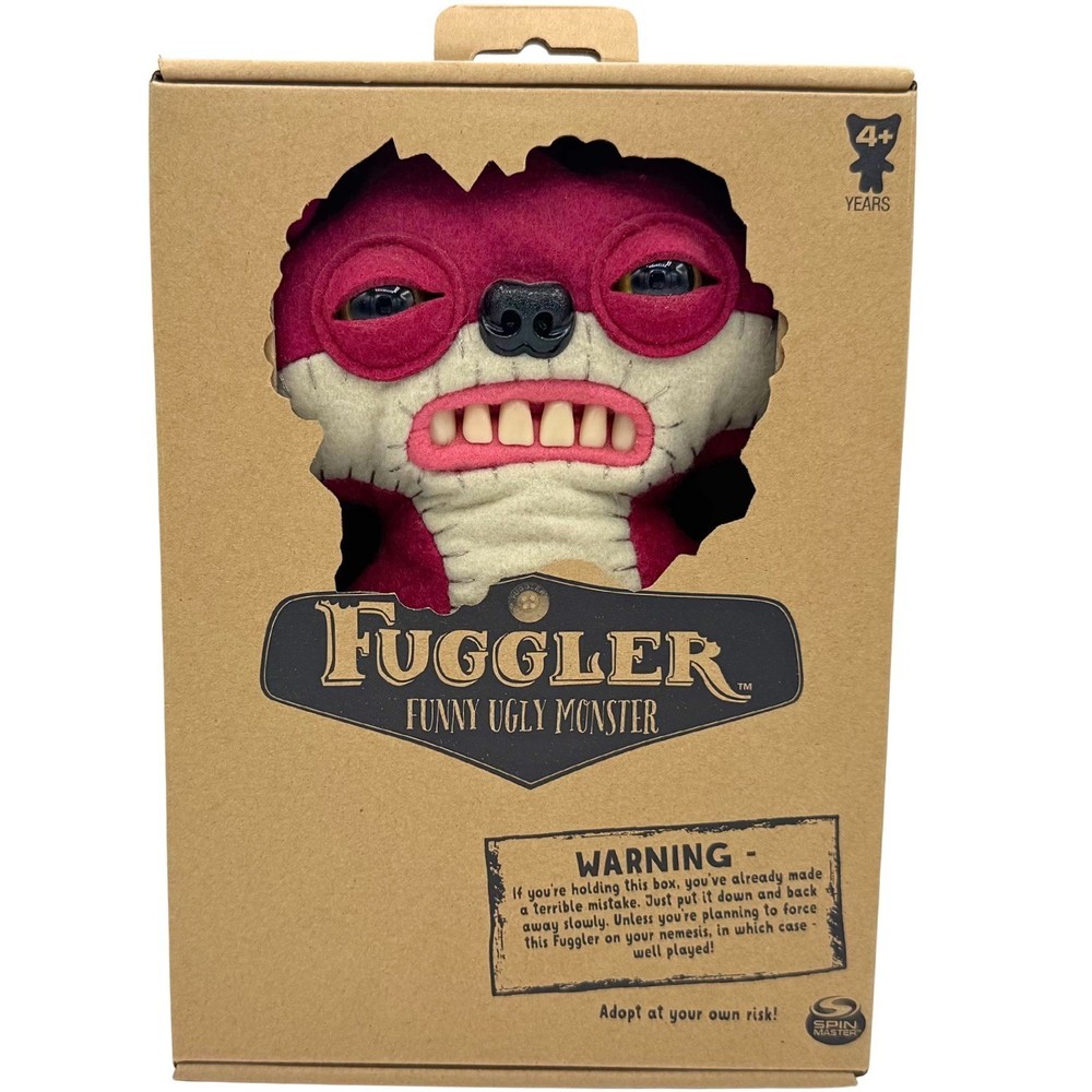 NIB Retired Spin Master Fuggler Suspicious Fox Red Maroon 9″ Plush Monster