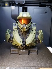 3D Printed Halo Master Chief Bust Spartan John-117 Statue Desk Decor Figure