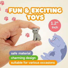 Tiny Dog and Cat Figurines – Small Animal Toys in Bulk – Little Pet Toys – Ti…