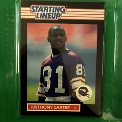 Kenner Starting Lineup 1989 NFL Edition Anthony Carter Figure Card & Helmet