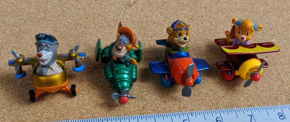 Vintage DISNEY TAIL SPIN BEARS McDonalds Die Cast Metal Planes Complete Set Of 4
