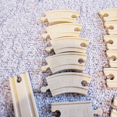 RESIN Plastic Track Thomas Train Compatible Wooden 14 piece Lot Heavy Duty