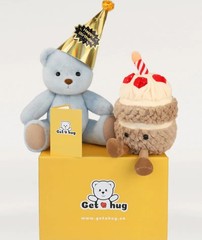 *Limited Edition*Handmade Fully Jointed 12inch Blue Bakery Chef Teddy Bear 2025