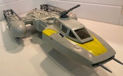 Vintage 1983 Star Wars ROTJ Y-Wing Fighter working sound & gun movement