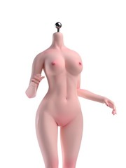 Makeup 1/6 Flexible Pale Skin Large Breast Female Figure Body Female Model Toy