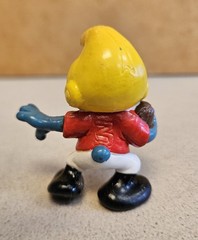 Vintage 1980s Schleich Peyo SMURFS Football QUARTERBACK SMURF Figure