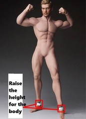 1/6 Extra Long Feet Leg Peg Joint Adapter set for hot toys Phicen Ganghood ❶USA❶