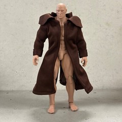 PP-LTC-OML-L: Large Brown Wired Duster Coat for 7″ WWE, McFarlane, Muff Adam FIG