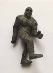TINY BIGFOOT FIGURINE 1 INCH MINI SASQUATCH MICRO FIGURE 2.5 CM TOY HO SCALE