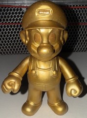 New Super Mario Bros. Golden Mario Figure Plastic Doll Toy 5″
