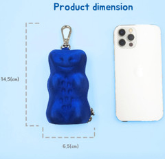 HARIBO BEAR POUCH KEYRING 3D Card Key Case 5 Colors 14.5cm Polyester Cover