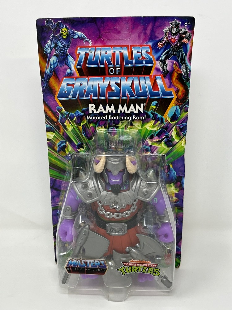 Masters of the Universe Origins Turtles of Grayskull Ram Man Action Figure Toy,