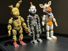 Funko 2016 & 2017 Three 5’ inch Figure Set: Springrap, Ennard, and Lolbit.