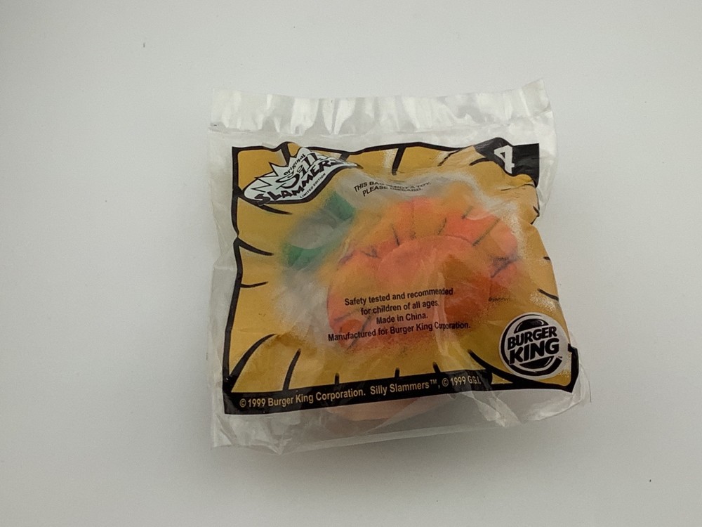 Vintage 1999 Silly Slammers #4 Pumpkin Burger King Toy Sealed 825-16