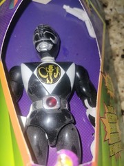 NEW Vintage 1995 Power Rangers Talking Black Ranger 8 inch Action Figure Bandai