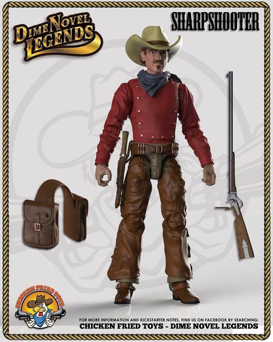 Dime Novel Legends 1:18 scale (4″) old west action figure Sharpshooter