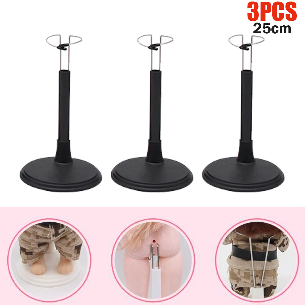 3Pcs 1/6 Action Figure Stand Base Holder for Hot Toys Phicen Doll Display C Hook