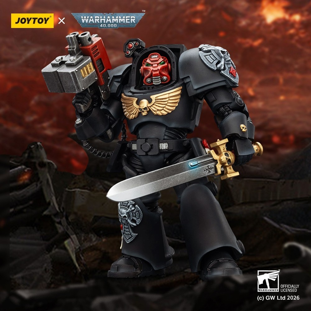 JOYTOY Warhammer 40K 1/18 Action Figures Black Templars Terminator 3PCS Model