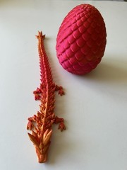 3D Printed Dragon Egg Full Articulated Crystal Dragon Fidget Toy Home Decor Toys