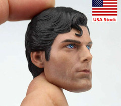 1/6 Male Super Hero Christopher Reeve Head Sculpt Fit 12″Action Figure Body