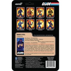SUPER7 G.I. Joe ReAction Snake Eyes (RAH) Figure 3.75″ NEW