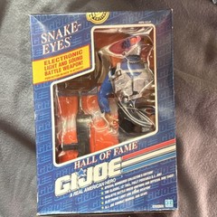 G.I. Joe Hall of Fame Snake Eyes 12″ Action Figure 1992 Boxed Light Up Sound Gun