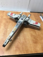 Star Wars Luke Skywalker’s X-Wing Fighter 1998 WORKING missing missiles &