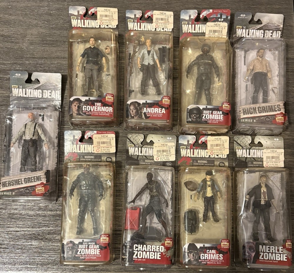 McFarlane Toys The Walking Dead Series 5 Boxed 8-Figure Lot Rick & More