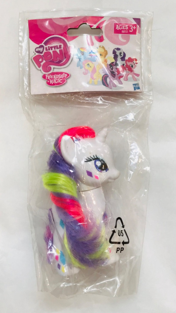 My Little Pony RARITY NEON RAINBOW POWER International, UK, China – 3″, G4, MIP