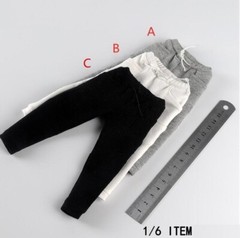 1/6 Cotton Sweat Track PANTS For 12” Male Figure Hot toys Phicen worldbox ❶USA❶